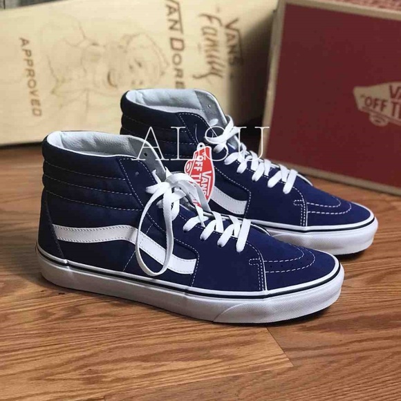 NWT VANS SK8-HI Estate Blue White W AUTHENTIC - Picture 6 of 8